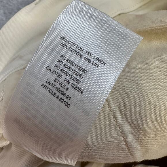 Wilfred Free Cabin Shorts Light Khaki Womens Sz 8 Cotton Linen Pleated High-Rise - Picture 6 of 6